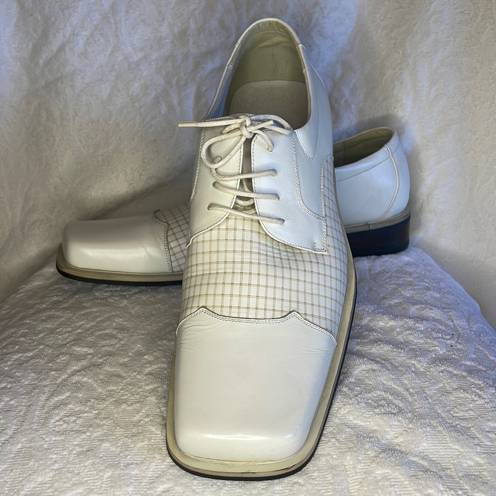 ZOTA  Lace-Up SquareToe Stripe Men’s Dress Shoes…Size 12
